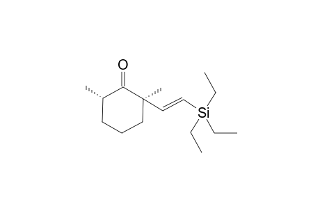 (2R*,6S*,E)-2,6-Dimethyl-2-(2-triethylsilylethenyl)cyclohexanone