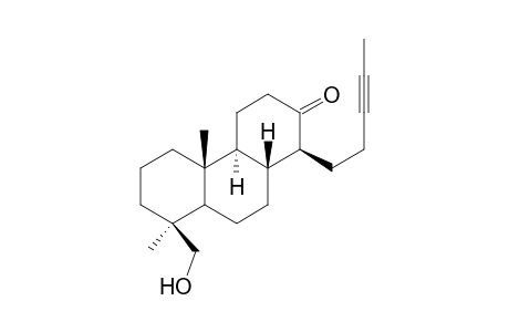 13-Oxo-14.beta.-(3-pentynyl)podocarpan-18-ol
