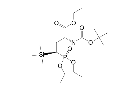 ETHYL-(2S,4R)-2-TERT.-BUTOXYCARBONYLAMINO-4-(DIETHOXYPHOSPHORYL)-4-TRIMETHYLSILYLBUTANOATE