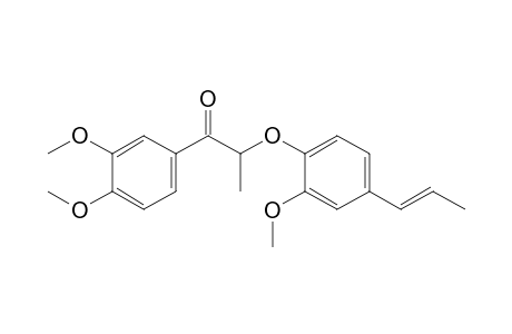 1-(3,4-dimethoxyphenyl)-2-[2-methoxy-4-[(E)-prop-1-enyl]phenoxy]-1-propanone