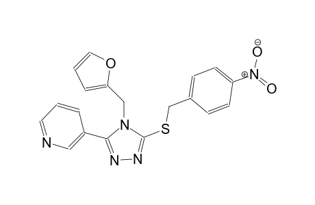 3-{4-(2-furylmethyl)-5-[(4-nitrobenzyl)sulfanyl]-4H-1,2,4-triazol-3-yl}pyridine