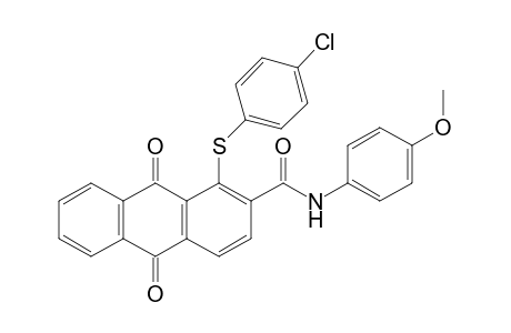 1-[(4-chlorophenyl)sulfanyl]-N-(4-methoxyphenyl)-9,10-dioxo-9,10-dihydroanthracene-2-carboxamide