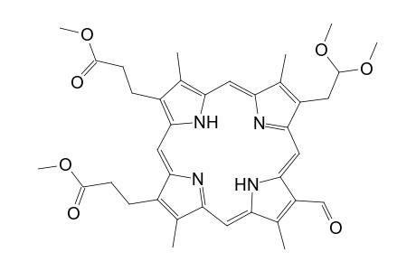 21H,23H-Porphine-2,18-dipropanoic acid, 8-(2,2-dimethoxyethyl)-13-formyl-3,7,12,17-tetramethyl-, dimethyl ester
