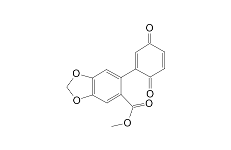 2-(2-Methoxycarbonyl-4,5-methylenedioxyphenyl)-p-benzoquinone