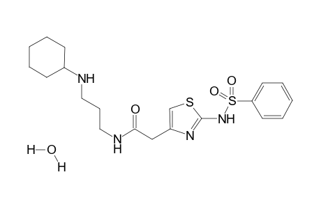 N-[(3-Cyclohexylamino)propyl]-2-(phenylsulfonylamino)-1,3-thiazol-4-yl-acetamide hydrate