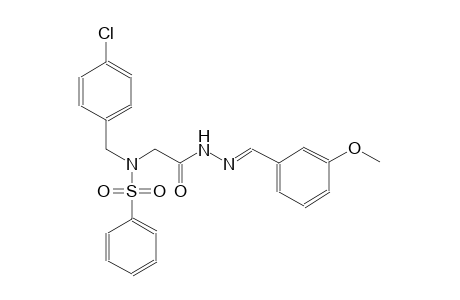 N-(4-chlorobenzyl)-N-{2-[(2E)-2-(3-methoxybenzylidene)hydrazino]-2-oxoethyl}benzenesulfonamide