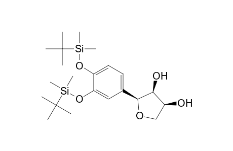 (-)-(2S,3S,4S)-2-[(3',4'-Bis-(tert-butyldimethylsilanoxy)phenyl)]-tetrahydrofuran3,4-diol