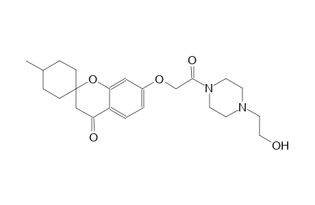 7-(2-(4-(2-hydroxyethyl)piperazin-1-yl)-2-oxoethoxy)-4'-methylspiro[chroman-2,1'-cyclohexan]-4-one