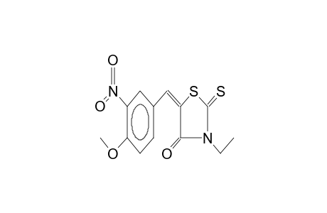 3-ethyl-5-(3-nitro-4-methoxybenzylidene)-1,3-thiazolidin-2-thione-4-one