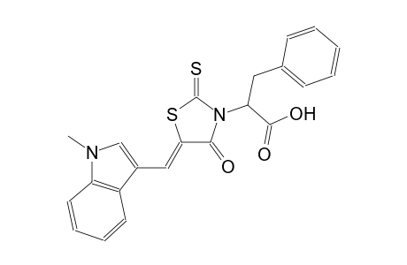 2-{(5Z)-5-[(1-methyl-1H-indol-3-yl)methylene]-4-oxo-2-thioxo-1,3-thiazolidin-3-yl}-3-phenylpropanoic acid