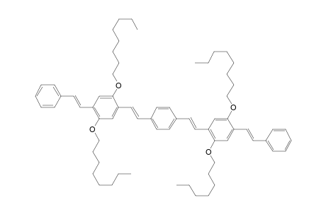 1-[(E)-2-[4-[(E)-2-[2-heptoxy-5-octoxy-4-[(E)-2-phenylethenyl]phenyl]ethenyl]phenyl]ethenyl]-2,5-dioctoxy-4-[(E)-2-phenylethenyl]benzene