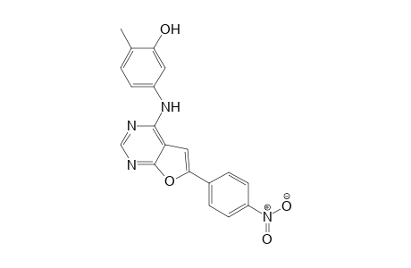 2-Methyl-5-{[6-(4-nitrophenyl)furo[2,3-d]pyrimidin-4-yl]amino}phenol