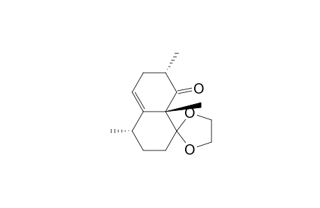 Spiro[1,3-dioxolane-2,1'(2'H)-naphthalen]-8'(7'H)-one, 3',4',6',8'a-tetrahydro-4',7',8'a-trimethyl-, (4'.alpha.,7'.alpha.,8'a.beta.)-(.+-.)-