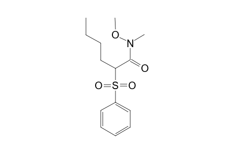 N-Methoxy-N-methyl-2-phenylsulfonylhexamide