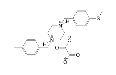 1-(4-methylbenzyl)-4-[4-(methylsulfanyl)benzyl]piperazinediium oxalate