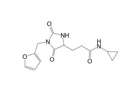 4-imidazolidinepropanamide, N-cyclopropyl-1-(2-furanylmethyl)-2,5-dioxo-, (4S)-