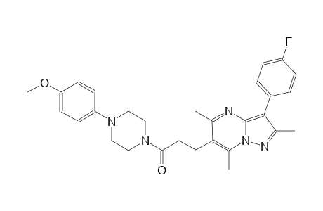 pyrazolo[1,5-a]pyrimidine, 3-(4-fluorophenyl)-6-[3-[4-(4-methoxyphenyl)-1-piperazinyl]-3-oxopropyl]-2,5,7-trimethyl-