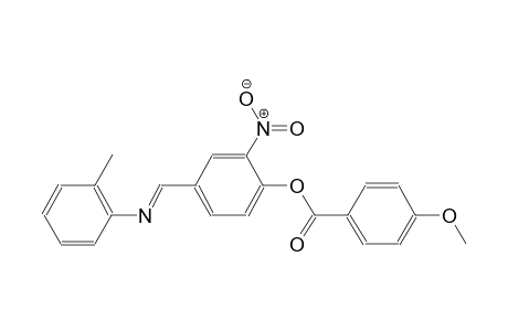 benzoic acid, 4-methoxy-, 4-[(E)-[(2-methylphenyl)imino]methyl]-2-nitrophenyl ester