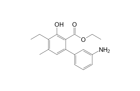 Ethyl 3'-amino-4-ethyl-3-hydroxy-5-methylbiphenyl-2-carboxylate