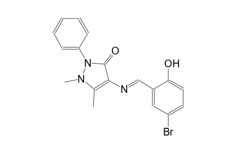 4-{[(E)-(5-bromo-2-hydroxyphenyl)methylidene]amino}-1,5-dimethyl-2-phenyl-1,2-dihydro-3H-pyrazol-3-one