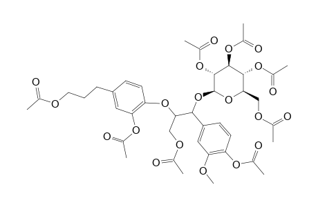 #1A;1-(4'-HYDROXY-3'-METHOXYPHENYL)-2-[2''-HYDROXY-4''-(3'''-HYDROXYPHENYL)-PHENOXYL]-1,3-PROPANEDIOL-1-O-BETA-D-GLUCOPYRANOSIDE-PERACETATE;ERYTHRO-ISOMER
