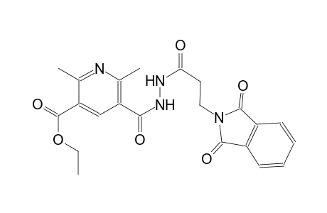 ethyl 5-({2-[3-(1,3-dioxo-1,3-dihydro-2H-isoindol-2-yl)propanoyl]hydrazino}carbonyl)-2,6-dimethylnicotinate