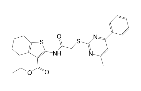 ethyl 2-({[(4-methyl-6-phenyl-2-pyrimidinyl)sulfanyl]acetyl}amino)-4,5,6,7-tetrahydro-1-benzothiophene-3-carboxylate