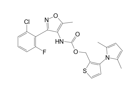 3-(2-chloro-6-fluorophenyl)-5-methyl-4-isoxazolecarbamic acid, 3-(2,5-dimethylpyrrol-1-yl)-2-thenyl ester