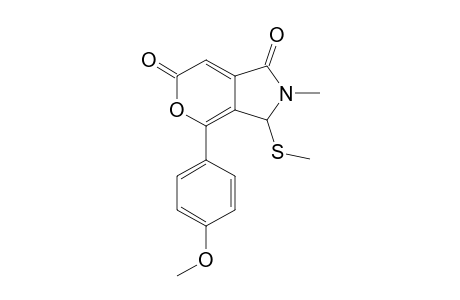 3-Methylthio-2-methyl-4-(4-methoxyphenyl)-1,6-dioxo-2,3-dihydropyrano[3,4-c]pyrrole