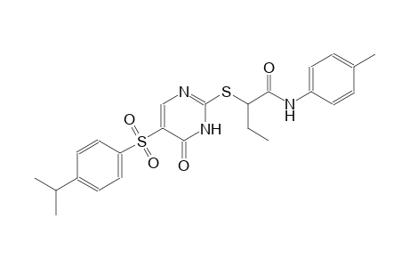 butanamide, 2-[[1,6-dihydro-5-[[4-(1-methylethyl)phenyl]sulfonyl]-6-oxo-2-pyrimidinyl]thio]-N-(4-methylphenyl)-
