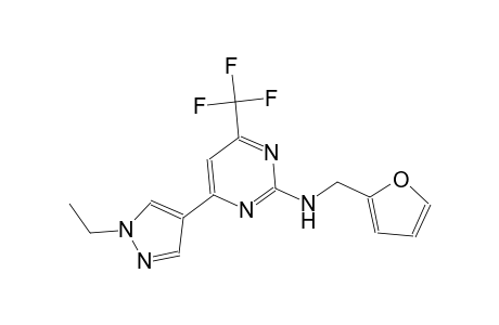2-pyrimidinamine, 4-(1-ethyl-1H-pyrazol-4-yl)-N-(2-furanylmethyl)-6-(trifluoromethyl)-