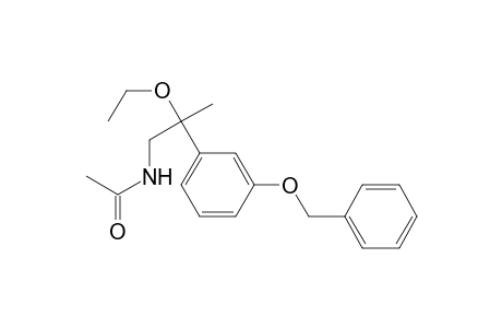 Acetamide, N-[2-ethoxy-2-[3-(phenylmethoxy)phenyl]propyl]-