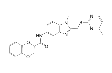 1,4-benzodioxin-2-carboxamide, 2,3-dihydro-N-[1-methyl-2-[[(4-methyl-2-pyrimidinyl)thio]methyl]-1H-benzimidazol-5-yl]-