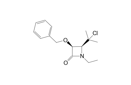 (3S,4S)-3-benzoxy-4-(1-chloro-1-methyl-ethyl)-1-ethyl-azetidin-2-one