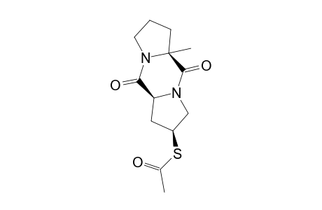 (2S,5AS,10AS)-2-ACETYLTHIO-5A-METHYL-5,10-DIOXOPERHYDROPYRROLO-[1,2-A;1,2-D]-PYRAZINE