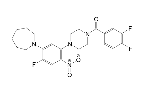 1H-azepine, 1-[5-[4-(3,4-difluorobenzoyl)-1-piperazinyl]-2-fluoro-4-nitrophenyl]hexahydro-