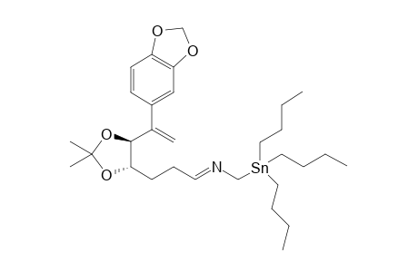 (4R*,5R*)-N-(Tri-n-butylstannyl)methyl-4,5-O-isopropylidenedioxy-6-(3,4-methylenedioxy)phenyl-6-heptenaldimine