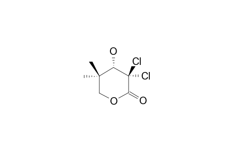 3,3-DICHLORO-4-HYDROXY-5,5-DIMETHYLTETRAHYDRO-2H-PYRAN-2-ONE