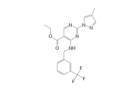 ethyl 2-(4-methyl-1H-pyrazol-1-yl)-4-{[3-(trifluoromethyl)benzyl]amino}-5-pyrimidinecarboxylate