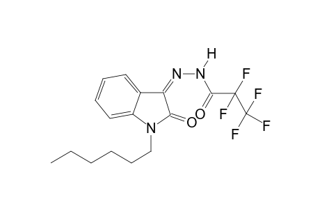 2,2,3,3,3-pentafluoro-N'-[(3Z)-1-hexyl-2-oxo-1,2-dihydro-3H-indol-3-ylidene]propanehydrazide