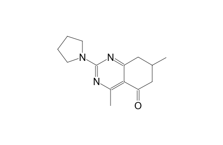 5(6H)-quinazolinone, 7,8-dihydro-4,7-dimethyl-2-(1-pyrrolidinyl)-