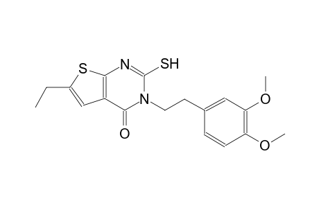 3-[2-(3,4-dimethoxyphenyl)ethyl]-6-ethyl-2-sulfanylthieno[2,3-d]pyrimidin-4(3H)-one