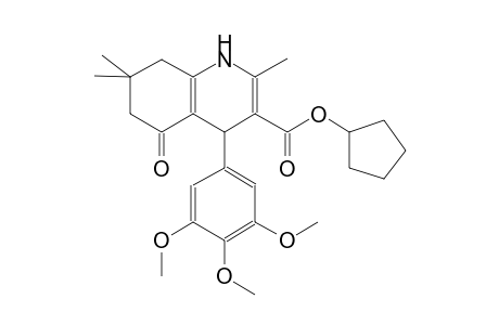 cyclopentyl 2,7,7-trimethyl-5-oxo-4-(3,4,5-trimethoxyphenyl)-1,4,5,6,7,8-hexahydro-3-quinolinecarboxylate