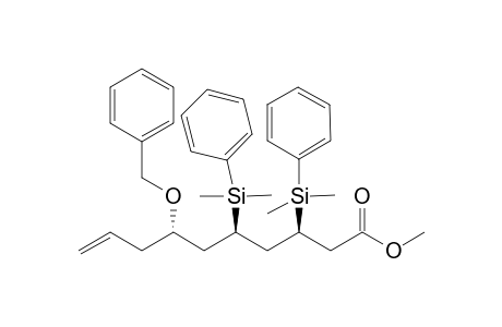 (3S,5R,7S)-7-Benzyloxy-3,5-bis-(dimethyl-phenyl-silanyl)-dec-9-enoic acid methyl ester