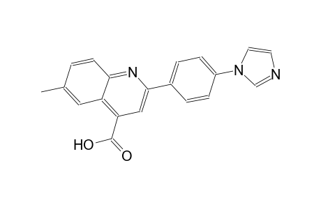 2-[4-(1H-imidazol-1-yl)phenyl]-6-methyl-4-quinolinecarboxylic acid