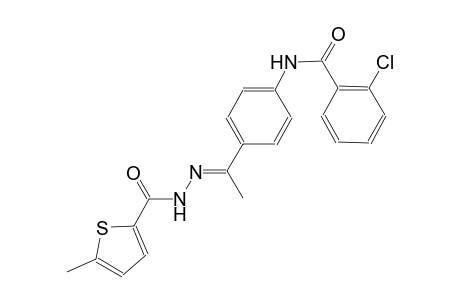 2-chloro-N-(4-{(1E)-N-[(5-methyl-2-thienyl)carbonyl]ethanehydrazonoyl}phenyl)benzamide