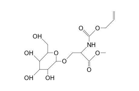 N-Allyloxycarbonyl-B-galactosyl-L-serine methyl ester