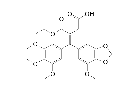 Ethyl 2-carboxymethyl-3-(3,4,5-trimethoxyphenyl)-3-[(3-methoxy-4,5-methylenedioxy)phenyl]acrylate