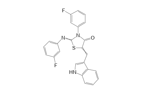 2-(m-Fluorophenylimino)-3-m-fluorophenyl-5-(1H-indol-3-yl)methylene-1,3-thiazolidine-4-one