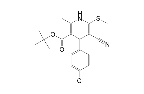 3-pyridinecarboxylic acid, 4-(4-chlorophenyl)-5-cyano-1,4-dihydro-2-methyl-6-(methylthio)-, 1,1-dimethylethyl ester